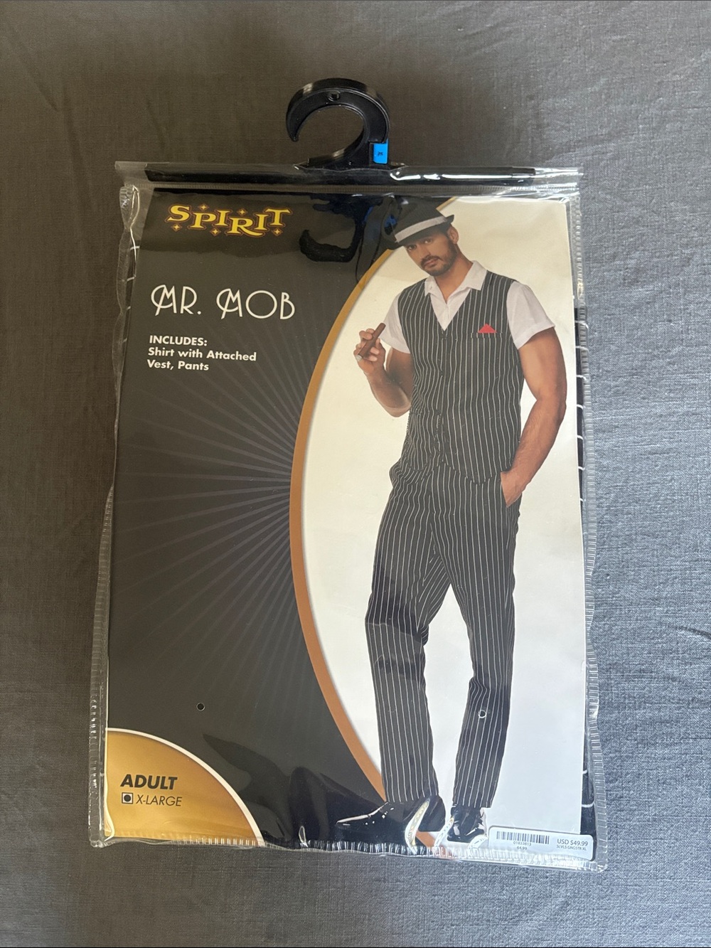 Spirit Men’s Black Pinstripe Dress Pants